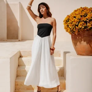 Robe Angèle bi-matière