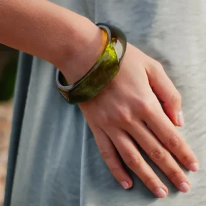 Bracelet Fumée carré vert