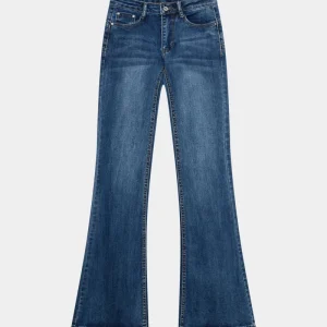 Jean flare taille haute push-up denim