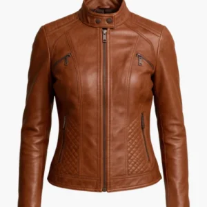 Veste Femme en Cuir – Style Motard Élégant & Moderne