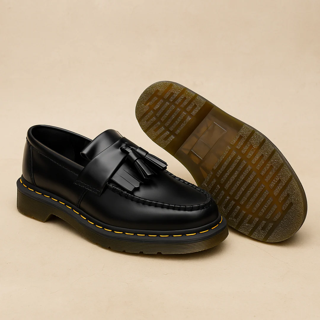Mocassins en cuir marron pour hommes avec détails à glands - Mocassins confortables à enfiler pour une tenue décontractée ou habillée – Image 4
