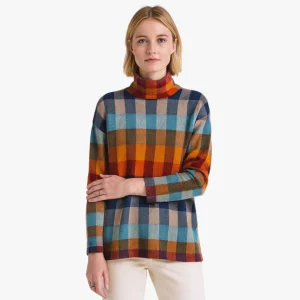 Mariana | Pull col roulé patchwork en cachemire
