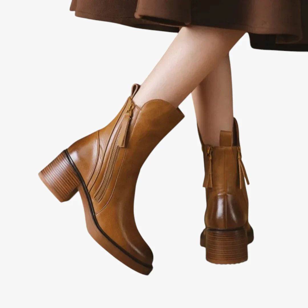 Madelyn | Bottes à hauteur de cheville avec talon bloc et confort rembourré pour femmes – Image 5