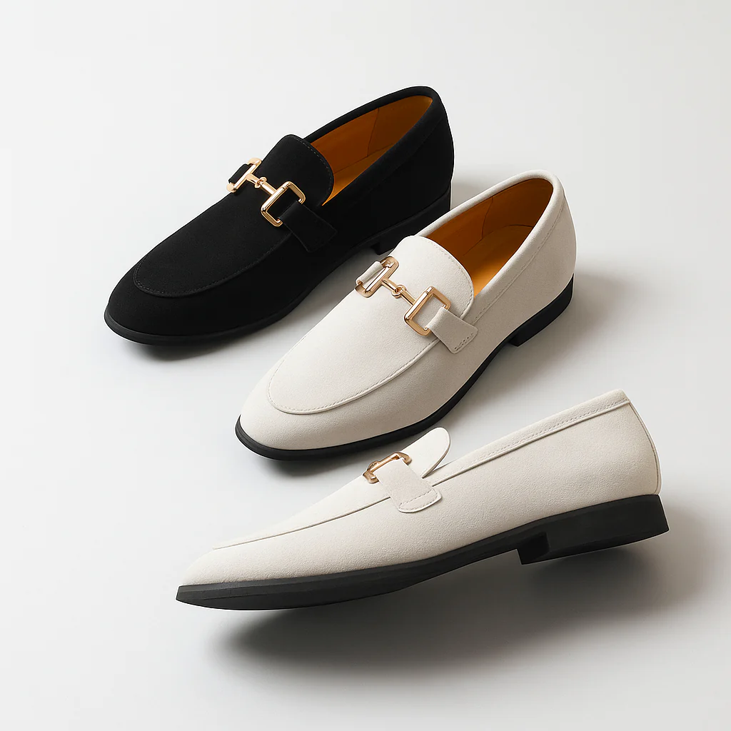 Nero - Mocassins en daim avec boucle en métal pour l'automne – Image 5