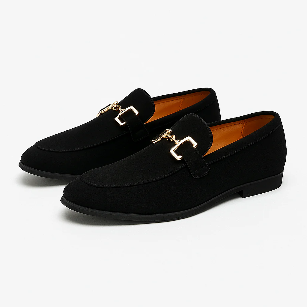 Nero - Mocassins en daim avec boucle en métal pour l'automne – Image 3