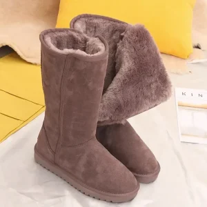Bottes de neige chaudes pour femmes - Bottes d'hiver confortables avec doublure en peluche