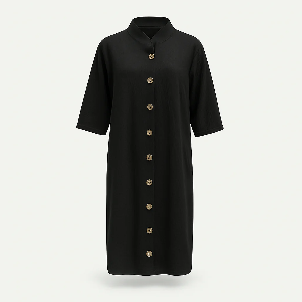 Nora - robe midi simple et décontractée pour femme, idéale pour l'automne – Image 3