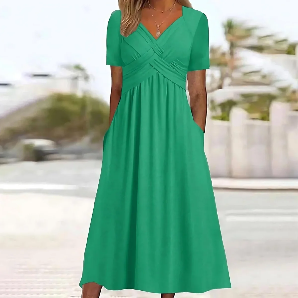 Jamaica - Robe Midi Élégante avec Couverture du Ventre – Image 6
