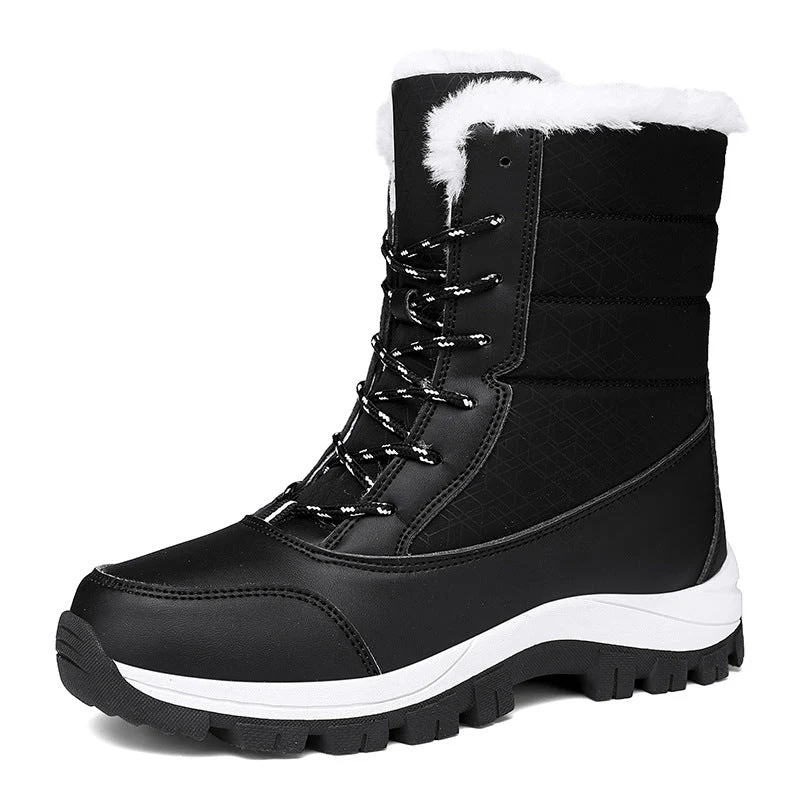 Bottes de neige imperméables pour femmes - Bottes d'hiver isolées avec semelle antidérapante – Image 9
