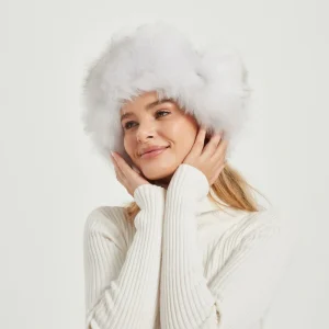 Bonnet d'hiver moelleux pour femmes avec oreilles d'animaux et design volumineux