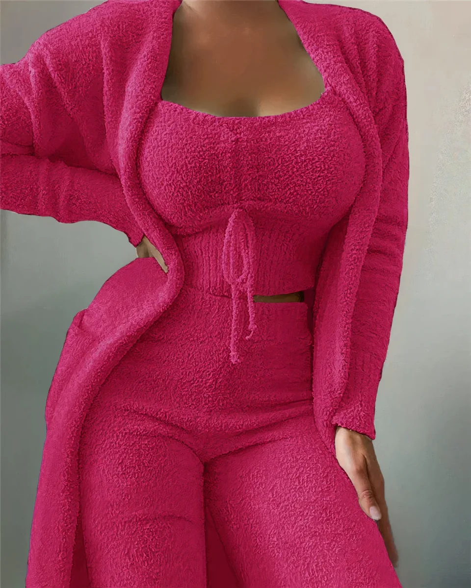 Hiver 3 pièces pyjama ensemble - Paisley – Image 4