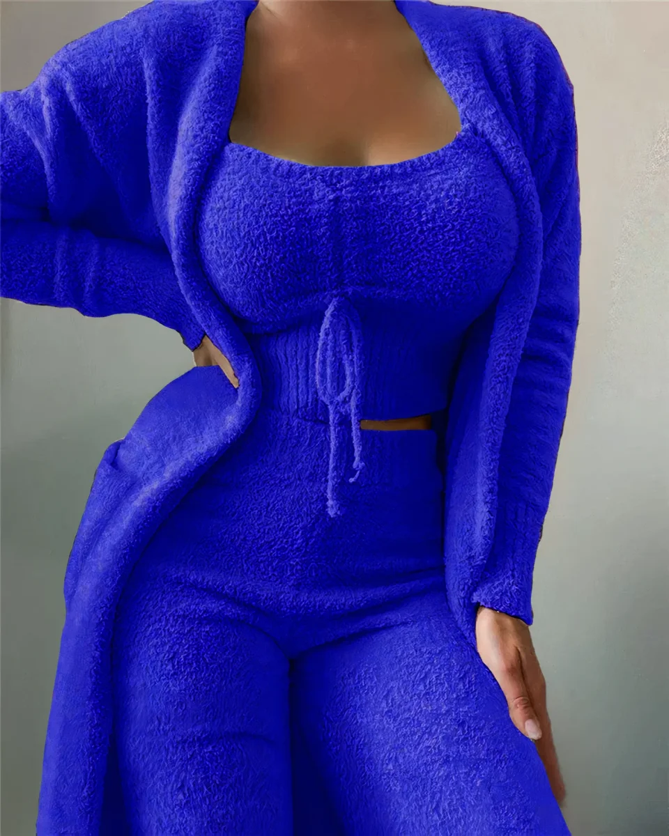 Hiver 3 pièces pyjama ensemble - Paisley – Image 7