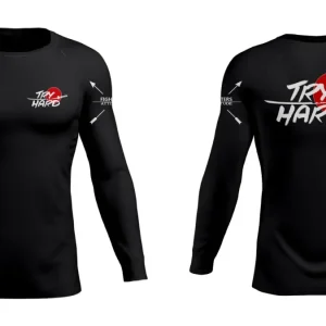 Rashguard Kids Try Hard Manga Larga- Negro