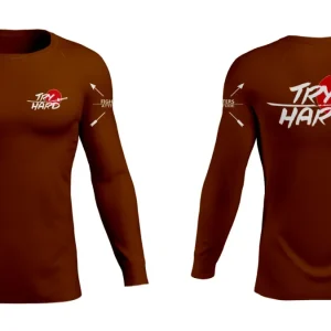 Rashguard Try Hard Manga Larga- Marrón