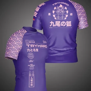 V2 Rashguard Try Hard Kyubi Purple