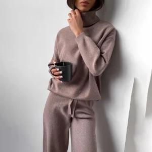 Élégant ensemble de sweatshirt à col roulé pour femmes - Parfait pour un usage quotidien