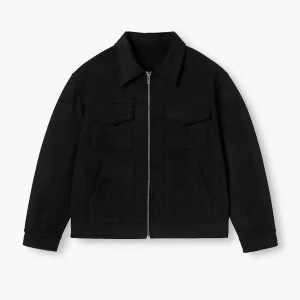 RetroStreet | Veste courte en daim avec fermeture éclair - Édition Automne