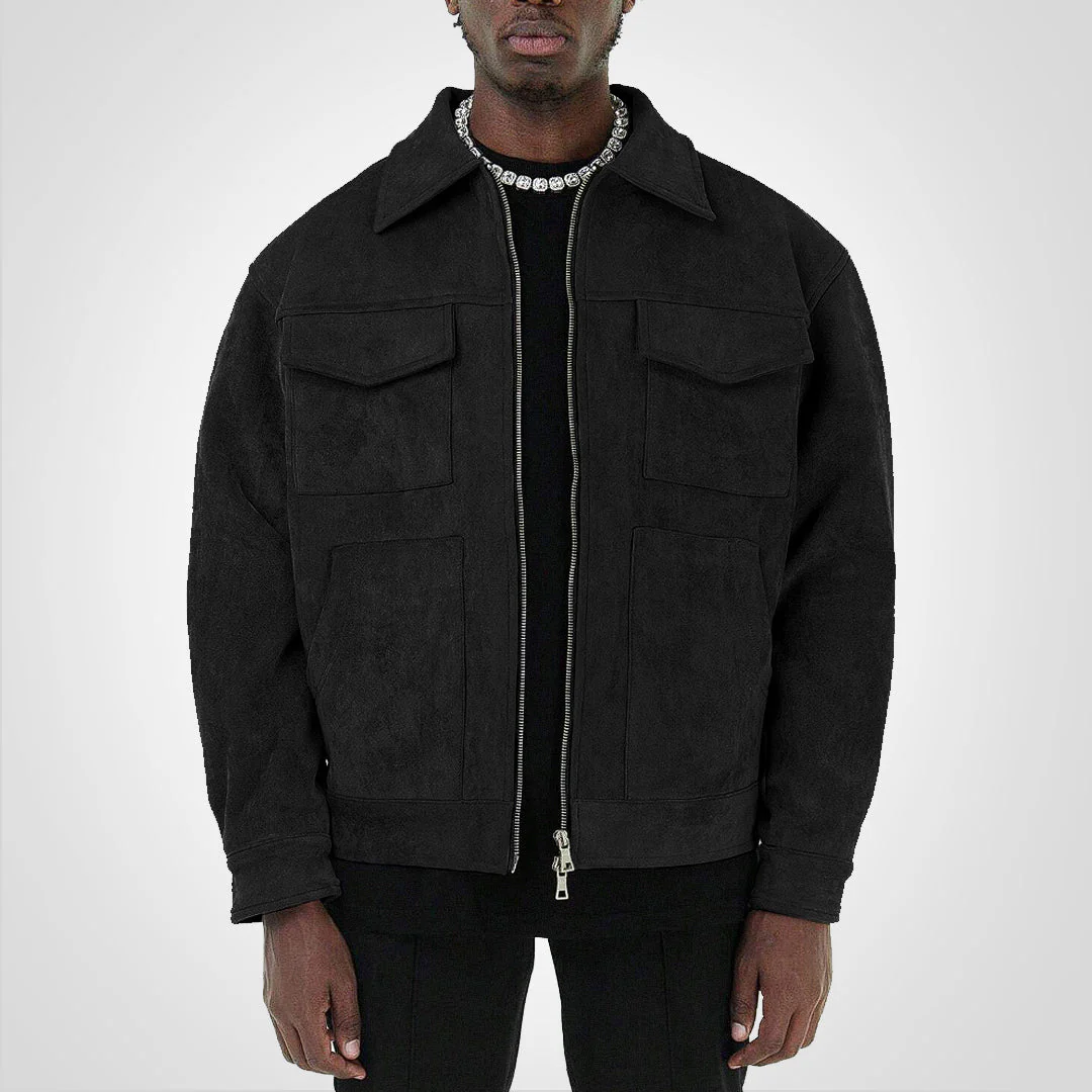 RetroStreet | Veste courte en daim avec fermeture éclair - Édition Automne – Image 5