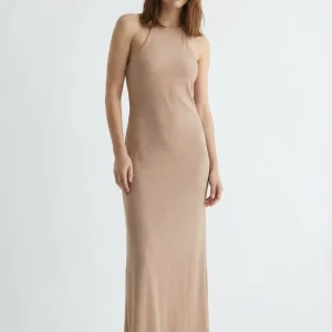 Robe Halter Beige Moulante