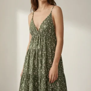 Robe fluide en viscose à bretelles fines