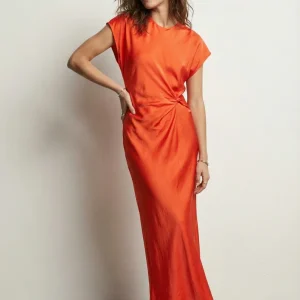 Robe longue orange