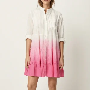 Robe tie-dye en coton femme – Manches longues