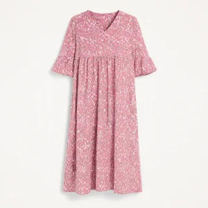 Robe à imprimé floral pour femme - Coupe mi-longue