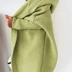 Gilet à capuche oversize Roseann pour femme – Mélange de coton doux