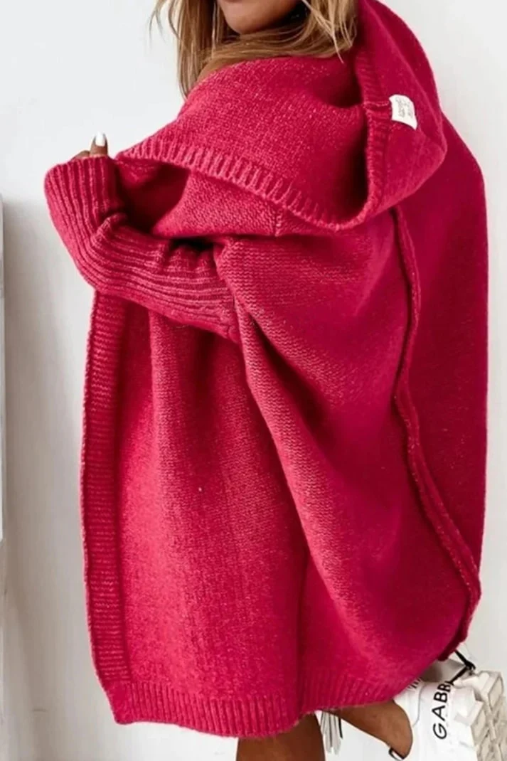 Gilet à capuche oversize Roseann pour femme – Mélange de coton doux – Image 3