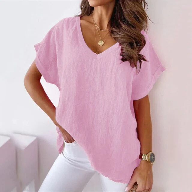 Zalana V-neck Top | Chemise décontractée à col en V pour femmes - Édition Automne – Image 5