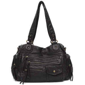 LILIA - Sac à Main en Cuir Vintage Multi-poches