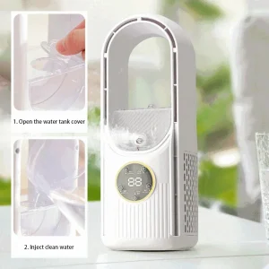 BreezePod Refroidisseur d'air portable à 6 niveaux - Brume ultrasonique, minuterie & veilleuse