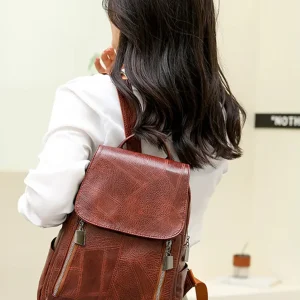 Sac à dos en cuir stylé pour femme | Sac antivol | Roswitha