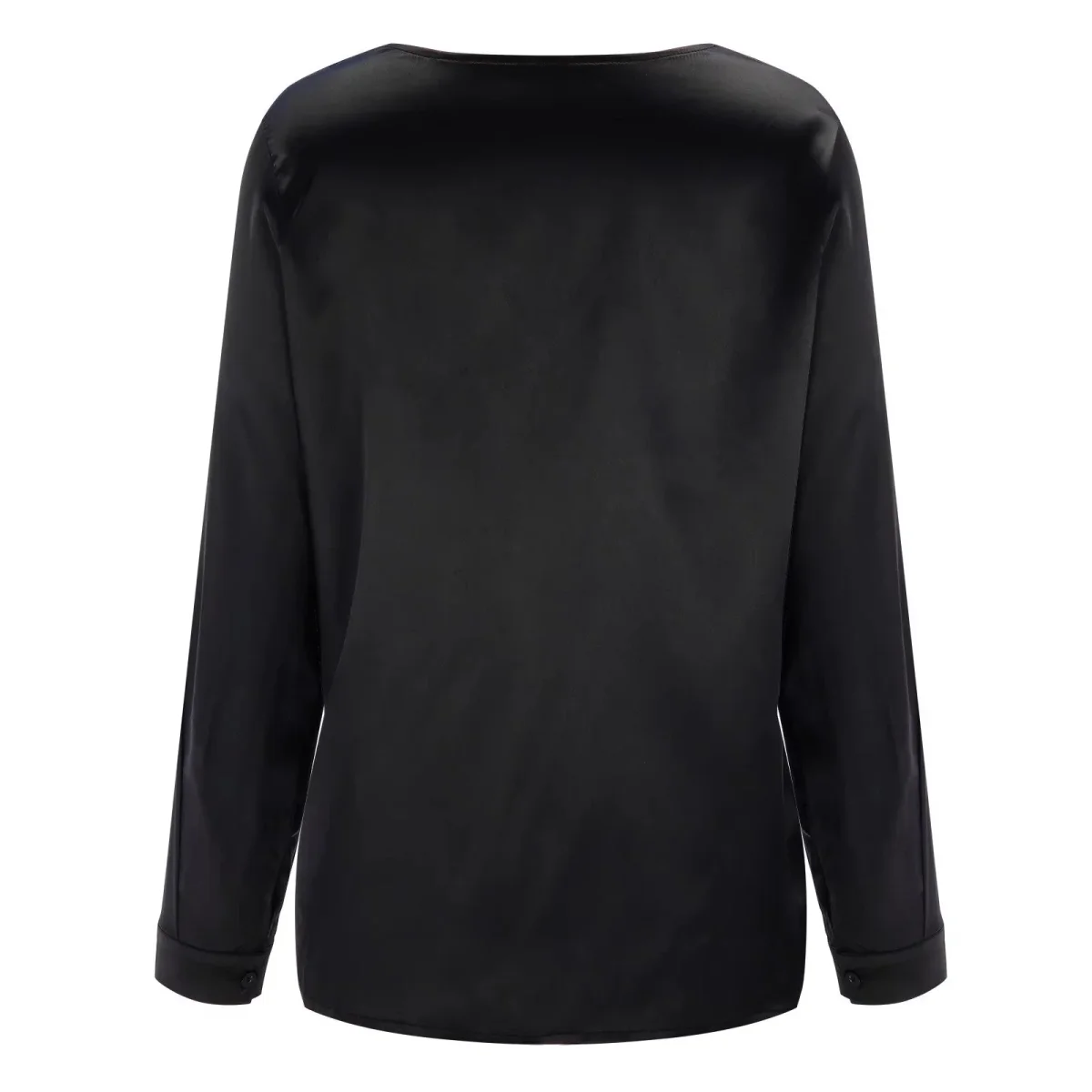 Chemise en satin avec décolleté profond - Édition Automne – Image 9