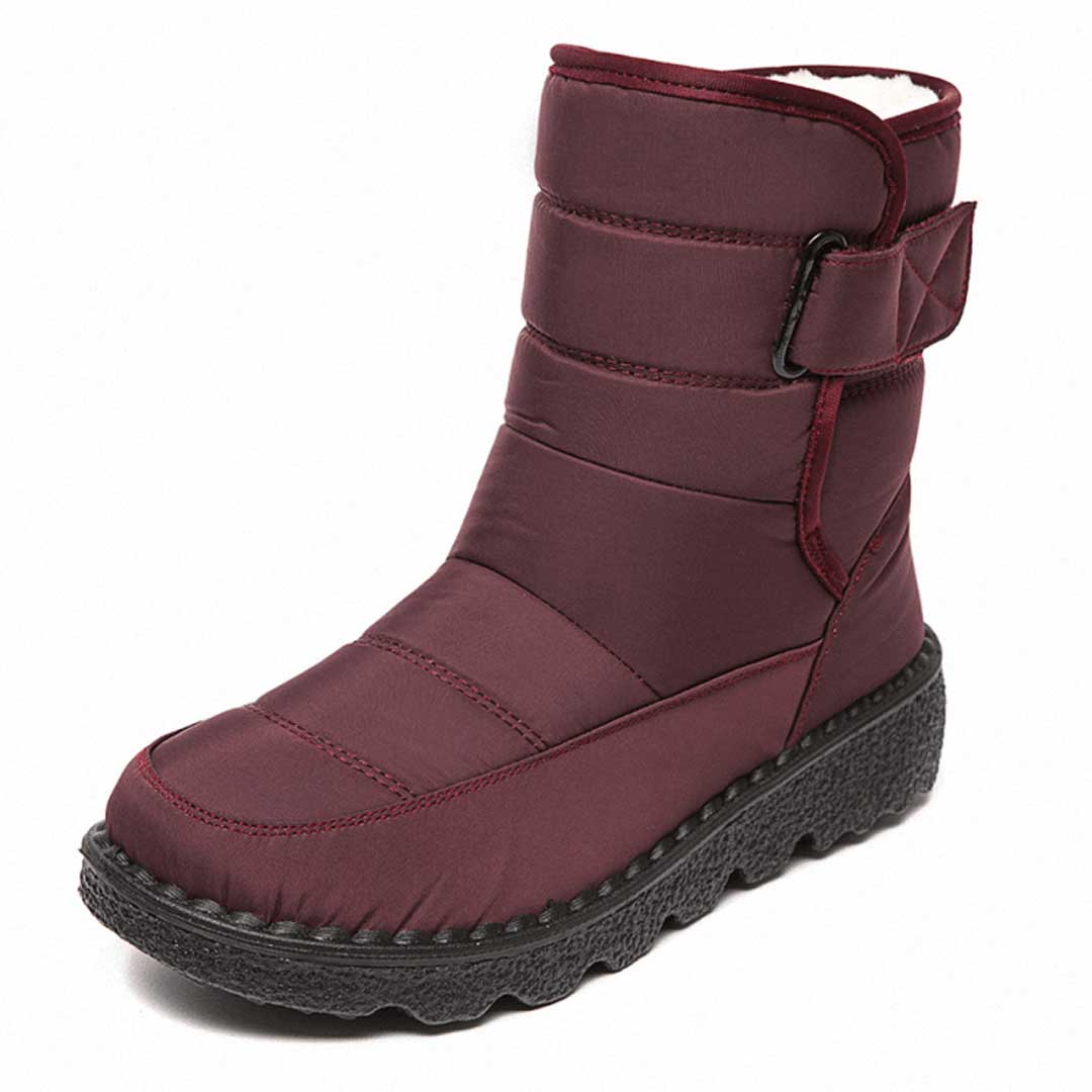 Bottes de neige et de pluie pour dames, imperméables et résistantes à l'eau - Bottes d'hiver chaudes pour la neige et la pluie – Image 4