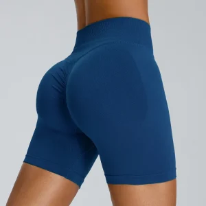 Leonida - Short d'entraînement sans couture avec taille haute pour femmes