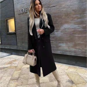 ANNA - Manteau en laine avec boutons pour l'hiver
