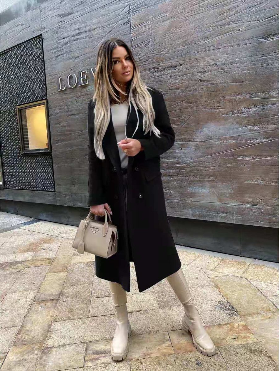 ANNA - Manteau en laine avec boutons pour l'hiver – Image 2