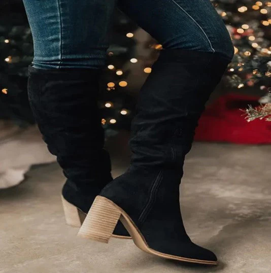 Bottes Hautes en Daim Ultra-Confortables - Élégance Automnale Assurée – Image 5