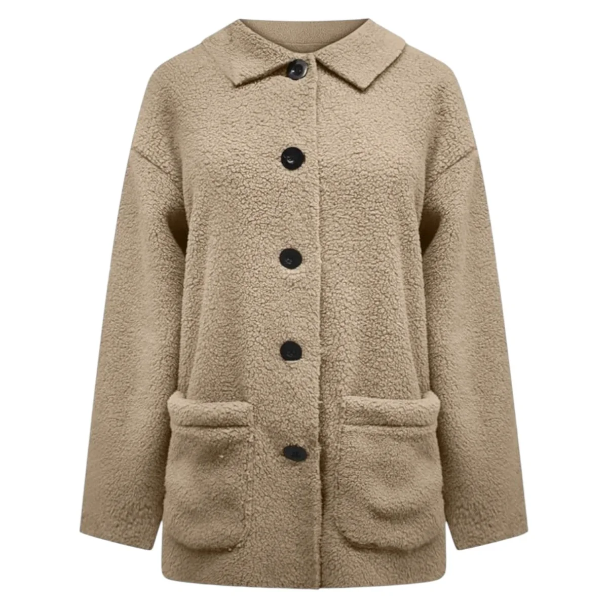 Manteau d'hiver chaud pour femmes avec patte de boutonnage et doublure douillette – Image 6