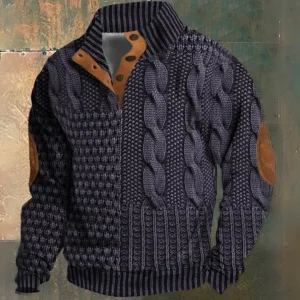 Pull pour Homme – Maille Épaisse à Manches Longues