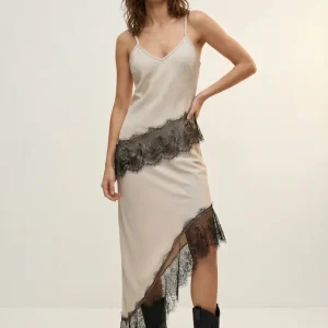 Top Dentelle Bretelles Fines et Décolleté en V