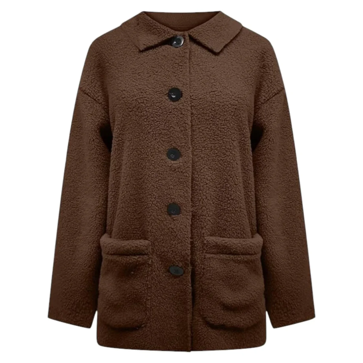 Manteau d'hiver chaud pour femmes avec patte de boutonnage et doublure douillette – Image 3