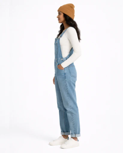 Salopette en Jean Coupe Droite avec Poche Bavette – Image 6