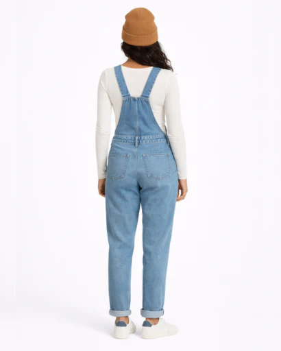 Salopette en Jean Coupe Droite avec Poche Bavette – Image 7