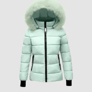 Doudoune Femme à Capuche avec Fausse Fourrure – Look Moderne et Chaleur Assurée