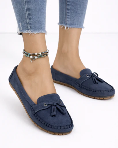 Mocassins femme style classique à pampilles avec couture apparente et semelle crantée – Image 9