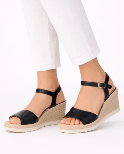 Sandales Femme Compensées à Bride Cheville avec Semelle Tressée Style Espadrille – Image 5