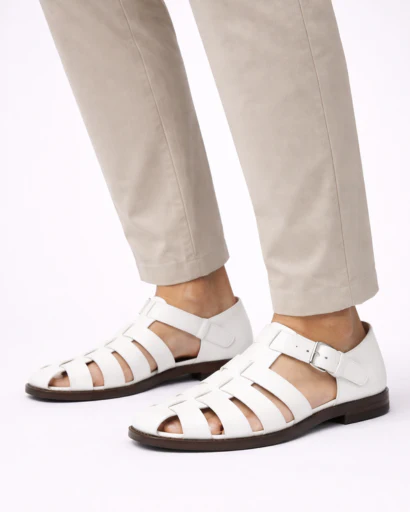 Sandales Homme Style Fisherman à Brides Entrelacées avec Boucle Latérale et Semelle Plate – Image 7