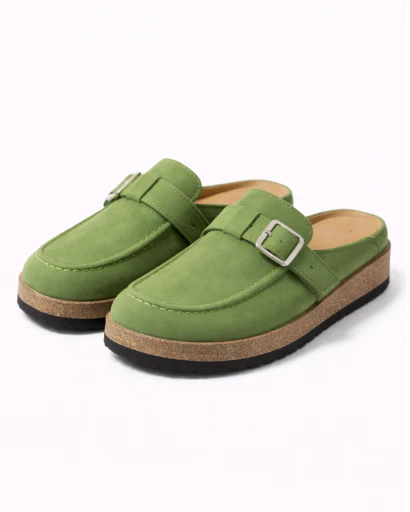 Mules Femme Style Mocassin à Bride avec Boucle Métallique et Semelle Épaisse – Image 3